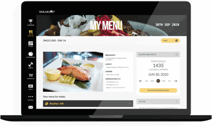MacBook showing Dolce Diet website
